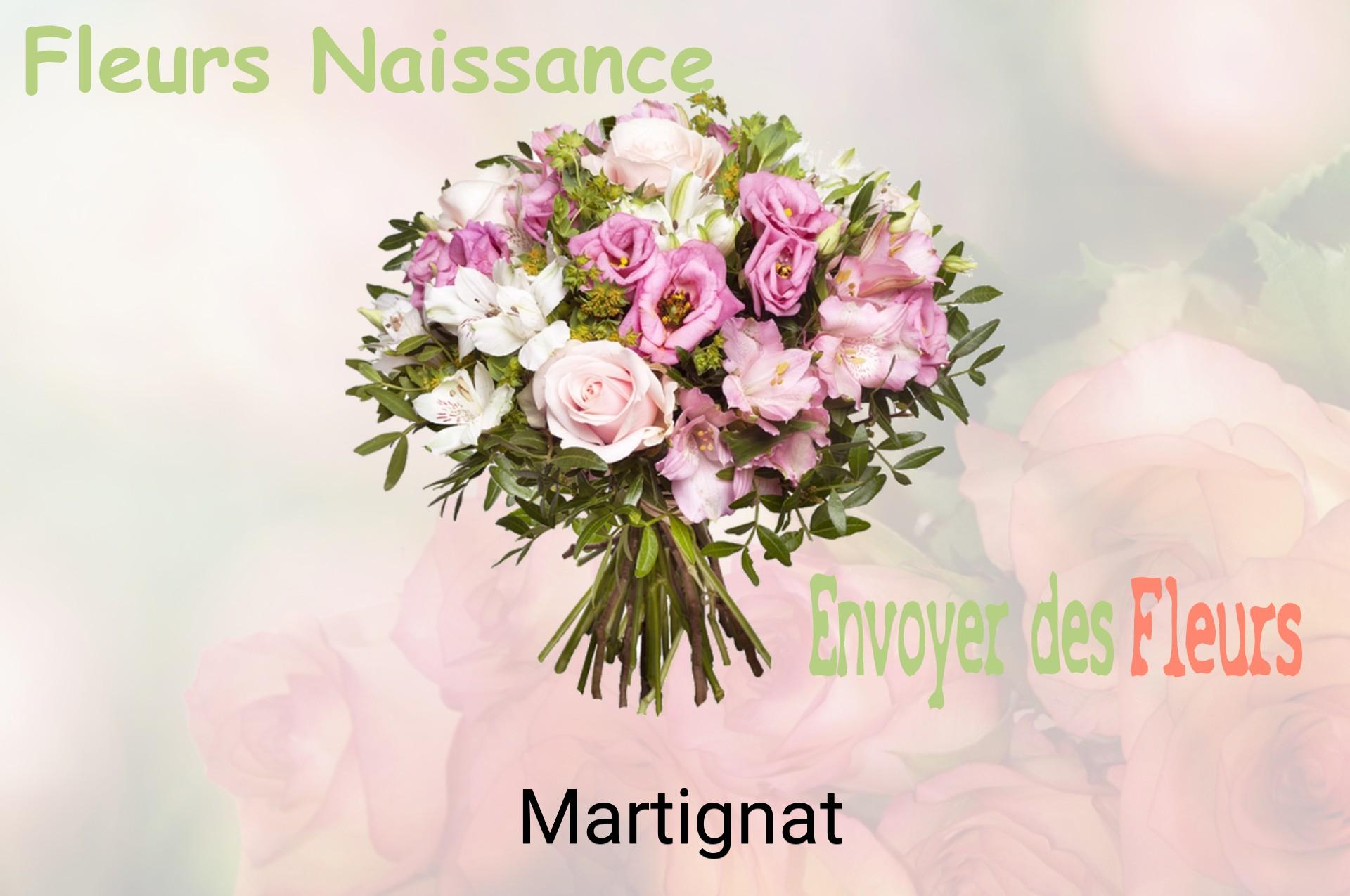 Bouquet de fleurs de naissance livré à Martignat